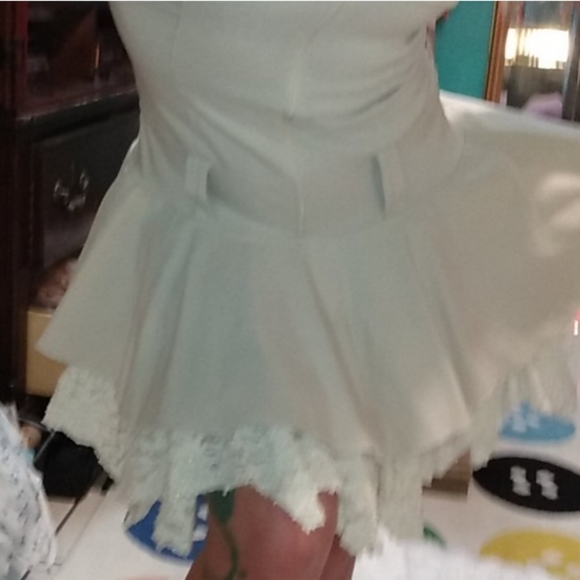 Kitty Bustier Front Zip ruffle Lace Skater Dress - Picture 6 of 12